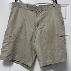 Tan Athletic Shorts Lightweight Cotton Blend